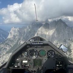 Flugwegposition um 16:17:14: Aufgenommen in der Nähe von Johnsbach, 8912 Johnsbach, Österreich in 2165 Meter